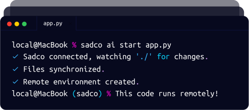 Code sample demonstrating software development process